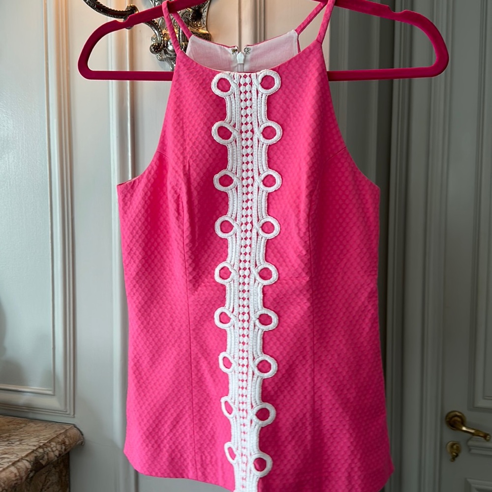 Lilly Pulitzer Like New Pink Pique Top Size 00